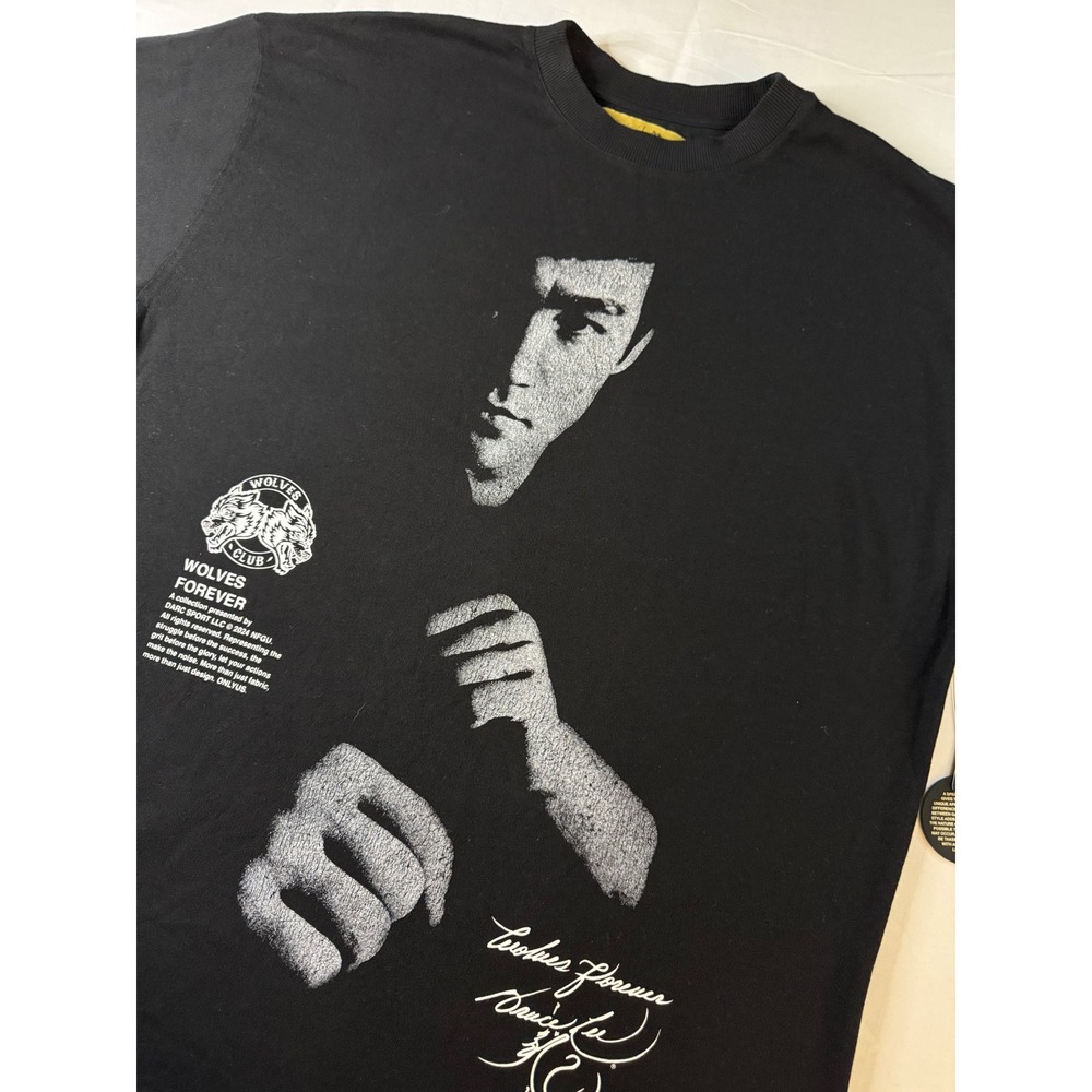 Darc Sport Bruce Lee Wolves Forever 2024 Tee Black Limited 389/1000 Mens L NWT